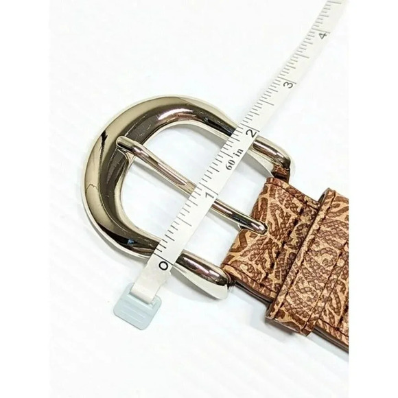 Steve Madden Women's Fish-Eye-Logo Belt with Silver Buckle Size M (MSRP $38) - Picture 3 of 5